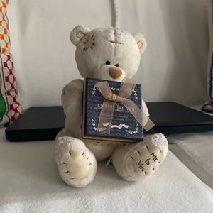 Bear stuff toy with a box